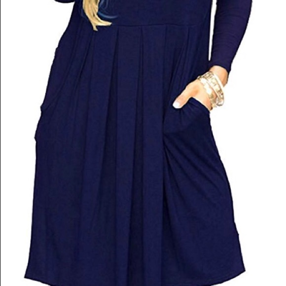 Knee length fall dress, comes in S,M,L,XL - Picture 8 of 8